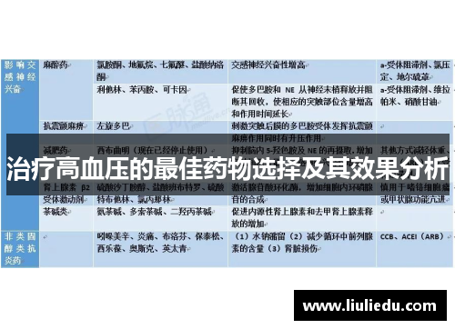 治疗高血压的最佳药物选择及其效果分析